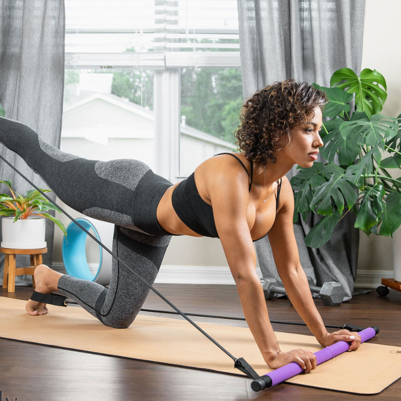 FlexCore® – Multifunctional Pilates Bar with Resistance Bands