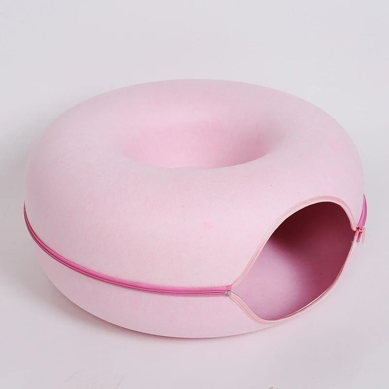 KittyTunnel® – 2-in-1 Donut Cat Bed & Play Tunnel