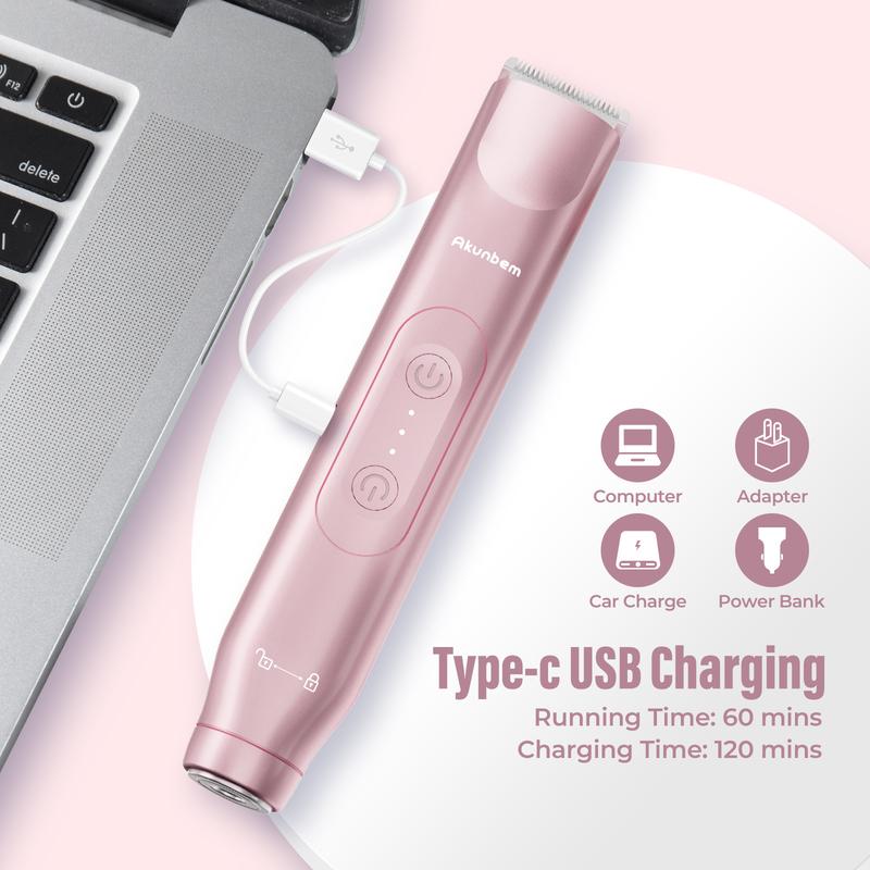 Akunbem - 2 in 1 Bikini Trimmer for Women