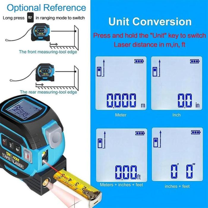 LaserMeasure Pro 2 en 1 - Cinta métrica láser digital